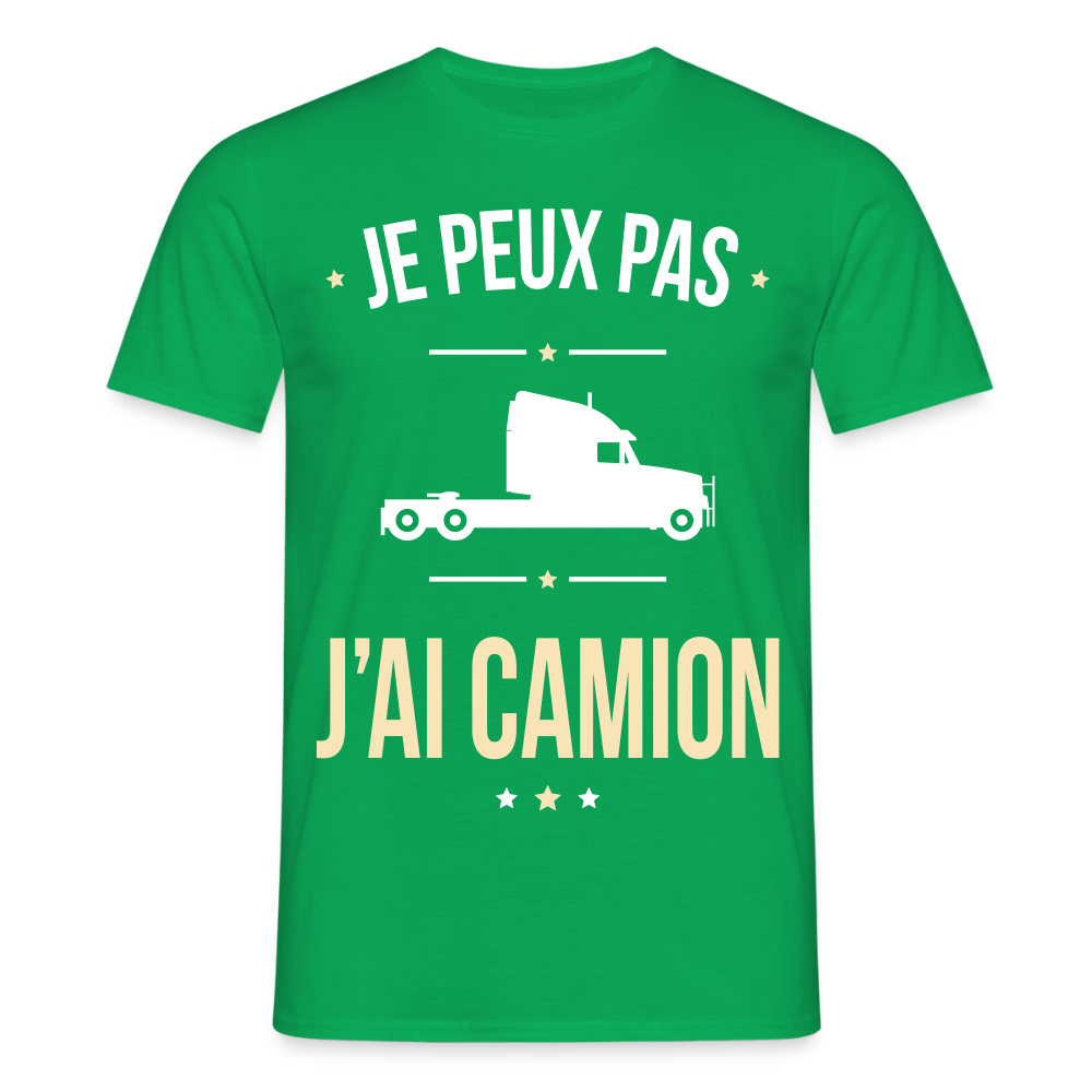 T-shirt Homme - Je peux pas j'ai Camion - vert