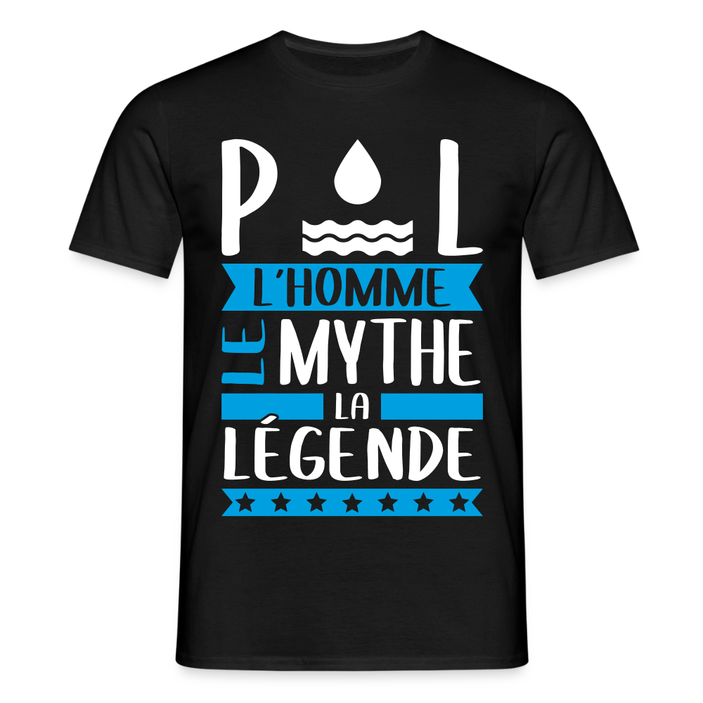 T-shirt homme Paul rébus – L’homme, le mythe, la légende - noir