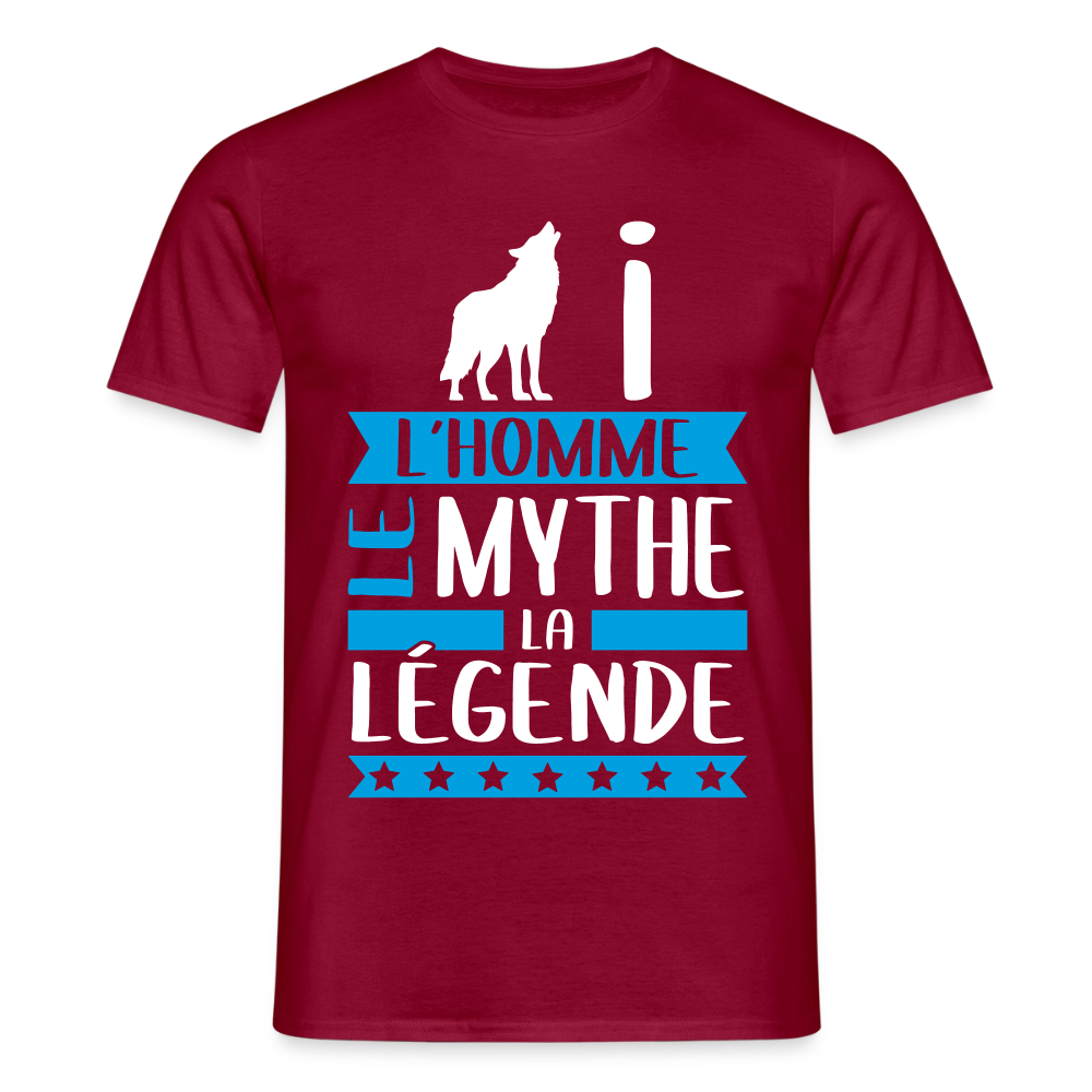 T-shirt homme Louis rébus – L’homme, le mythe, la légende - rouge brique