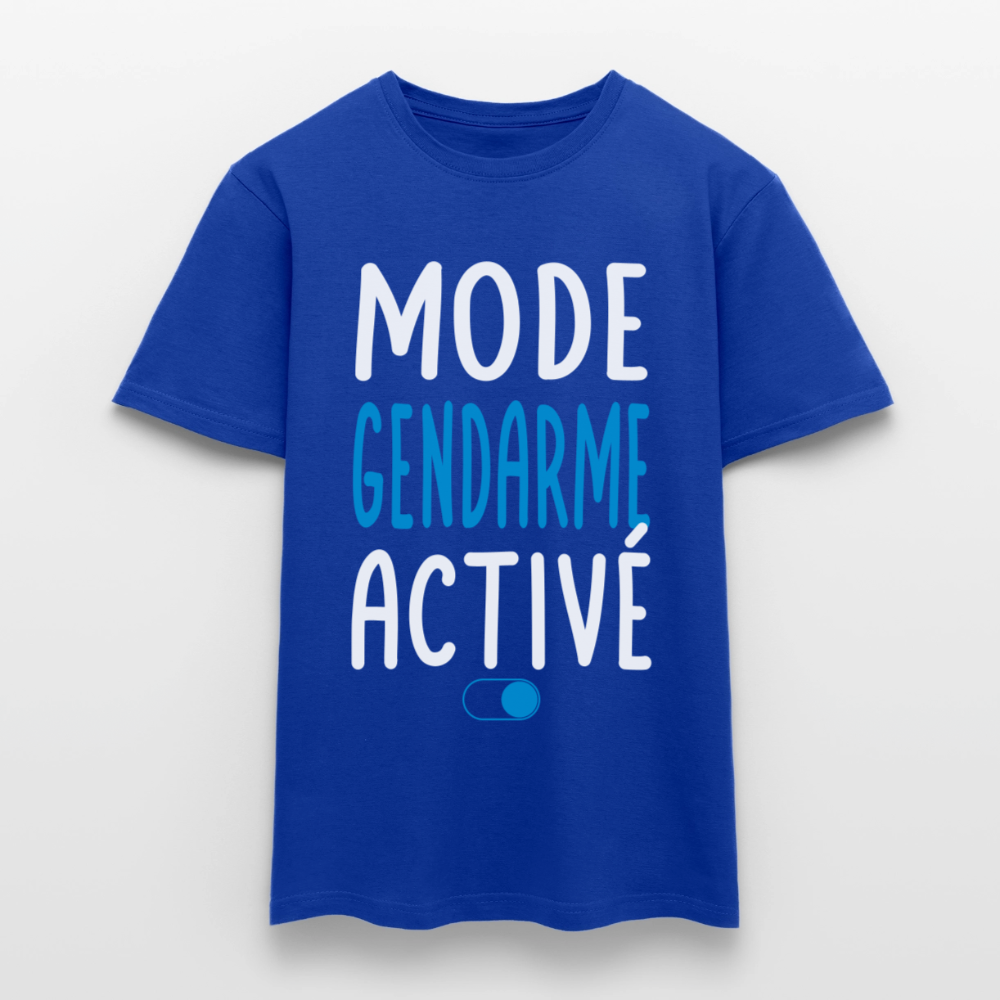 T-shirt Homme - Mode gendarme activé - Cadeau gendarme - bleu foncé
