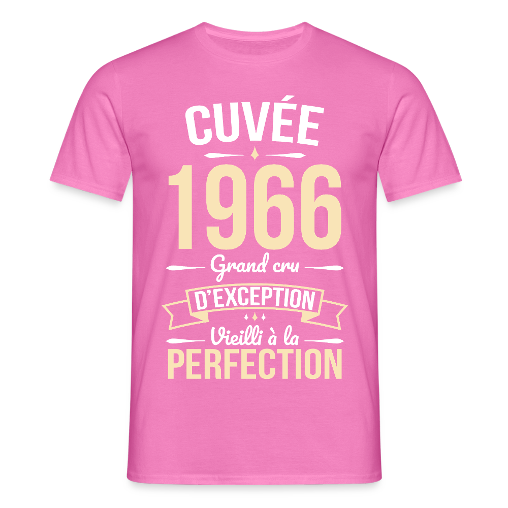 T-shirt anniversaire homme 60 ans – Cuvée 1966, Grand cru d’exception - rose