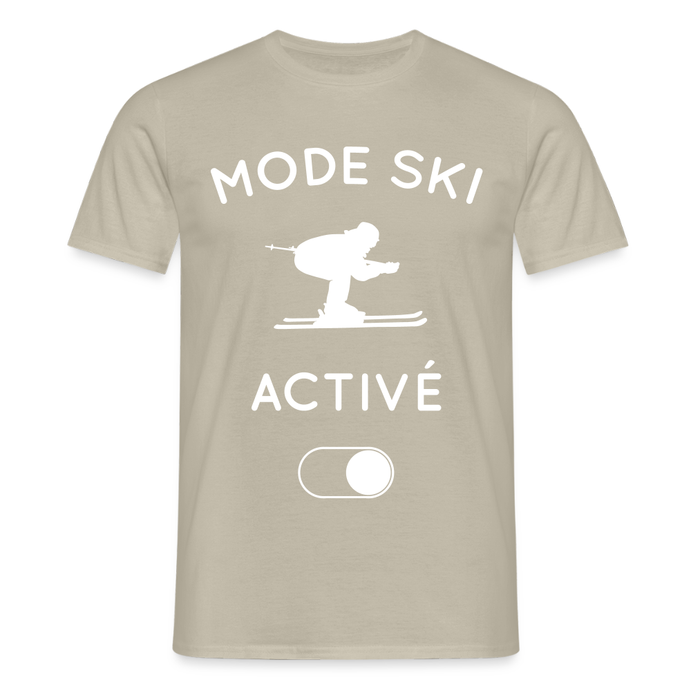 T-shirt Homme - Mode ski activé - beige sable