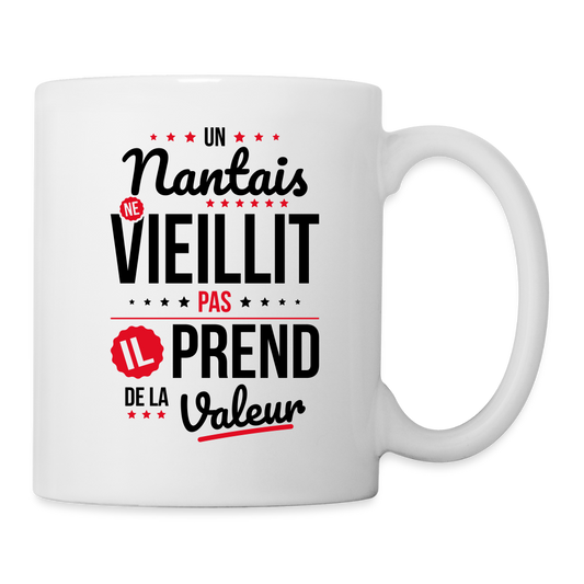 Mug blanc - Un Nantais ne vieillit pas - blanc