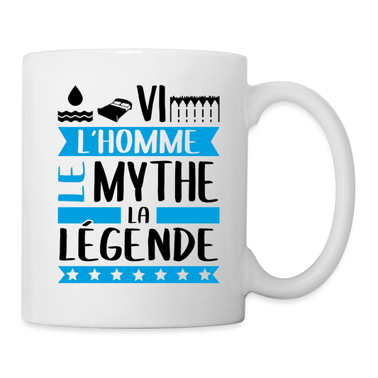 Mug blanc Olivier rébus – L’homme, le mythe, la légende - blanc