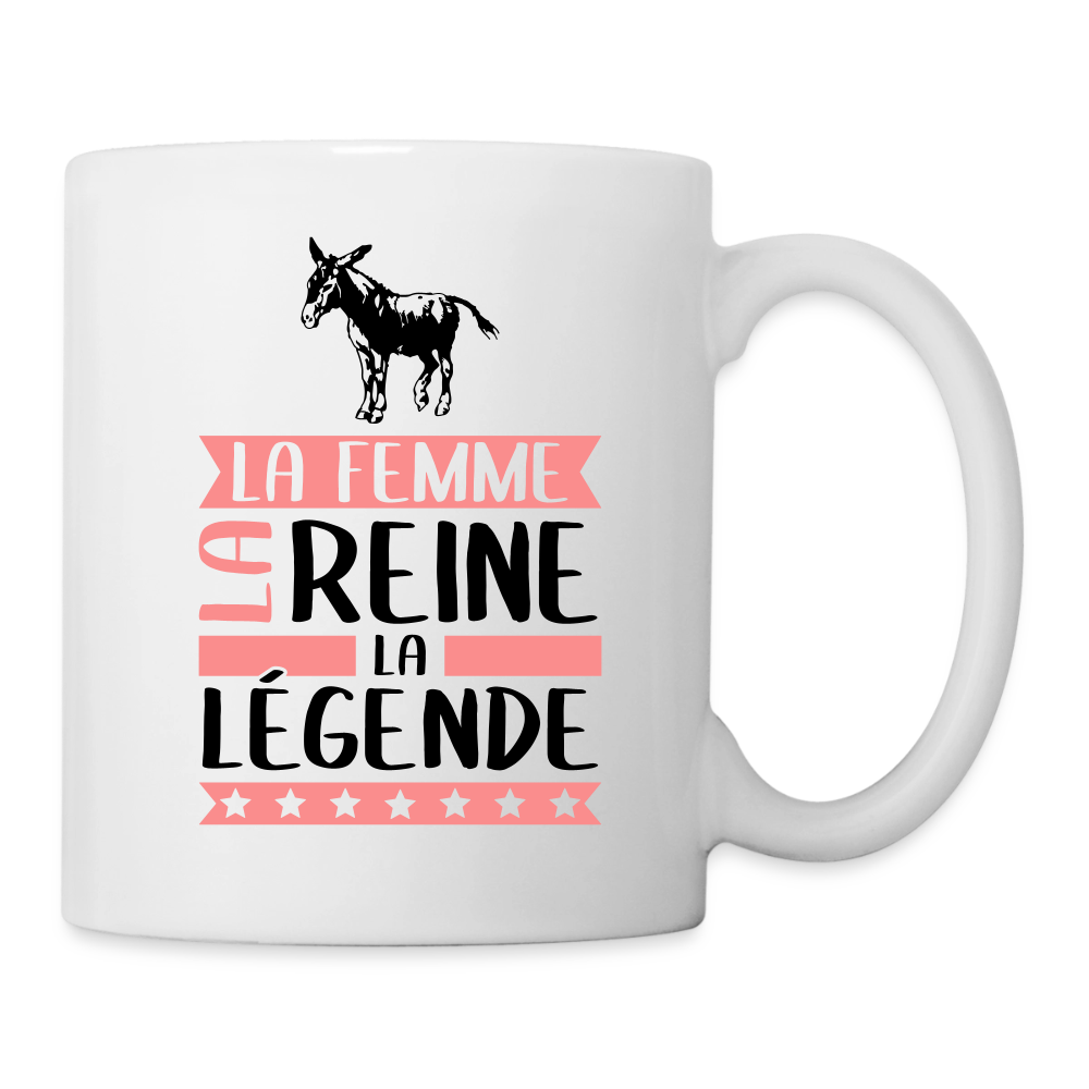 Mug blanc Anne rébus – La femme, la reine, la légende - blanc