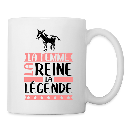 Mug blanc Anne rébus – La femme, la reine, la légende - blanc
