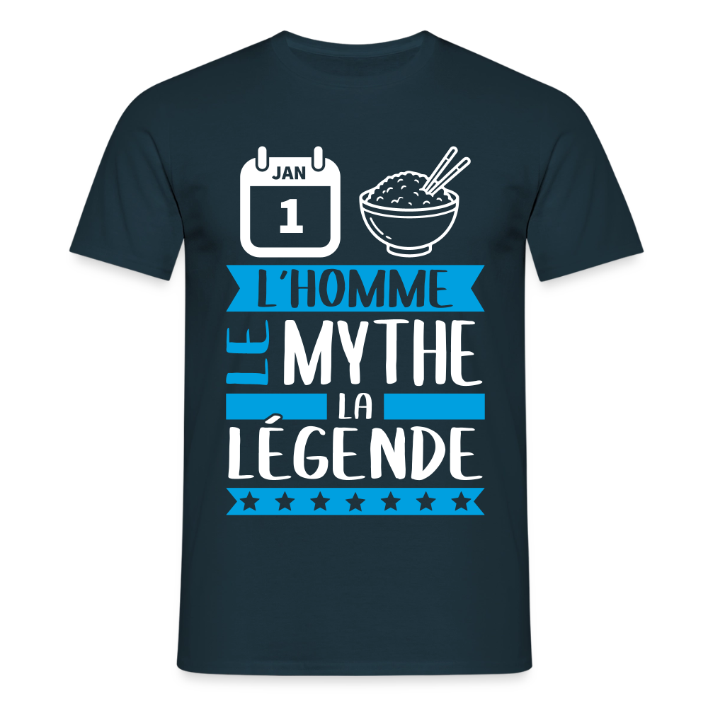T-shirt homme Henry rébus – L’homme, le mythe, la légende - marine