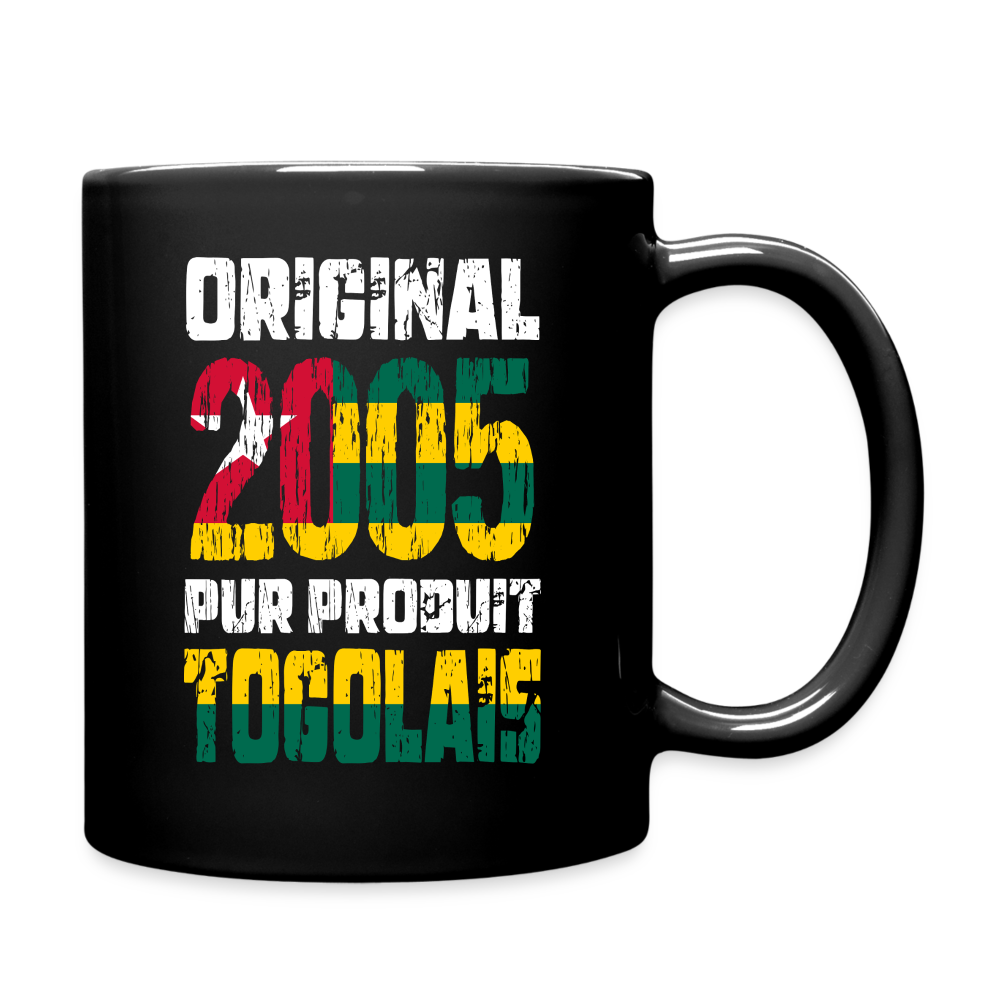 Mug uni - Anniversaire 20 Ans - Original 2005 - Pur produit Togolais - noir