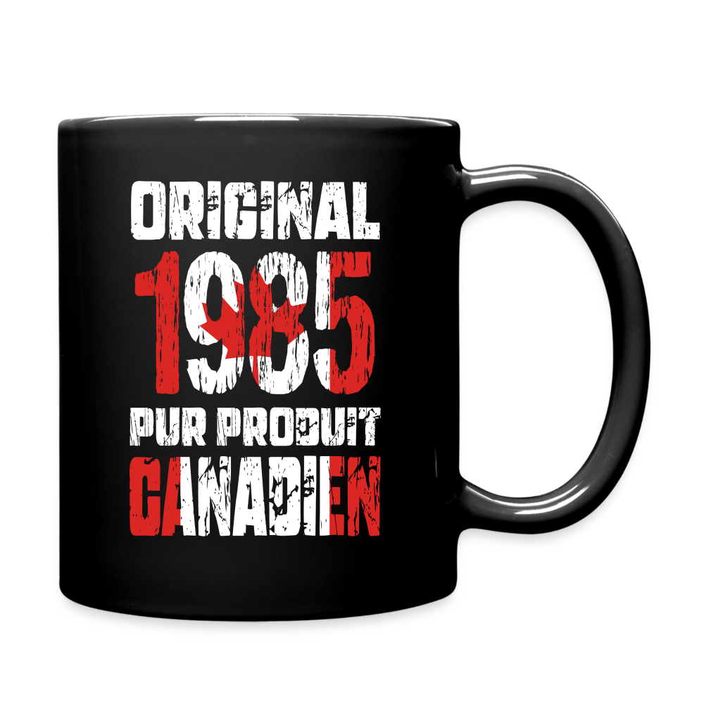 Mug uni - Anniversaire 40 Ans -  Original 1985 - Pur produit Canadien - noir