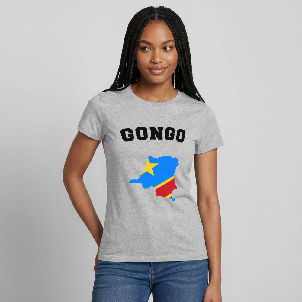 T-shirt Femme - RD Congo - gris chiné