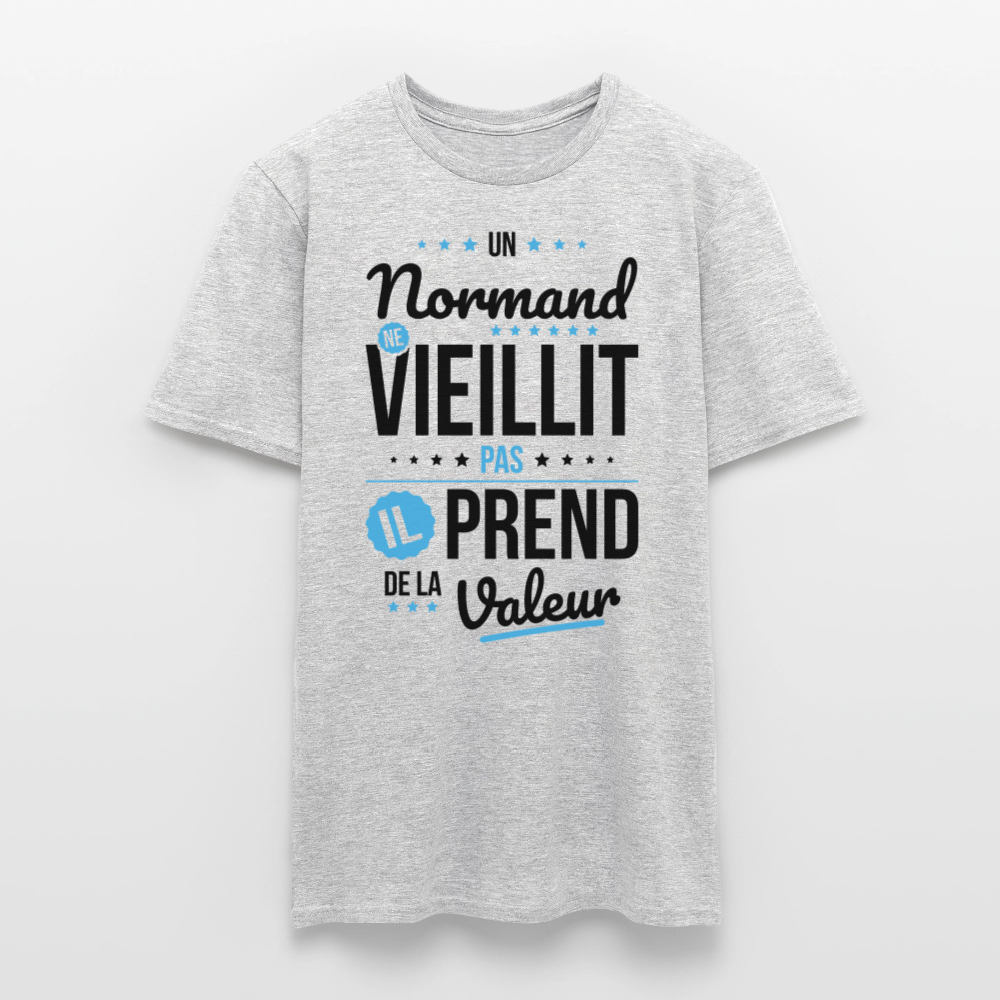 T-shirt Homme - Un Normand ne vieillit pas - gris chiné