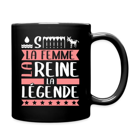 Mug uni Océane rébus – La femme, la reine, la légende - noir