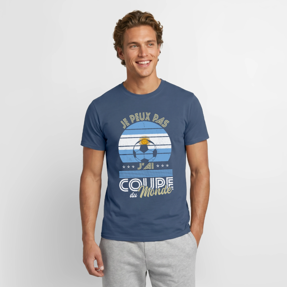 T-shirt Homme - Je peux pas j'ai Coupe du Monde - Argentine - denim foncé