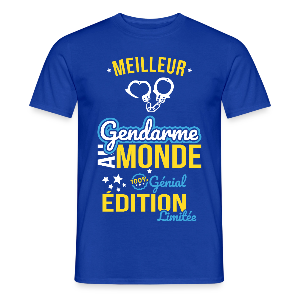 T-shirt Homme - Meilleur gendarme au Monde - bleu foncé
