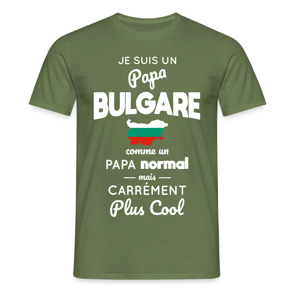 T-shirt Homme - Papa Bulgare Plus Cool - vert militaire