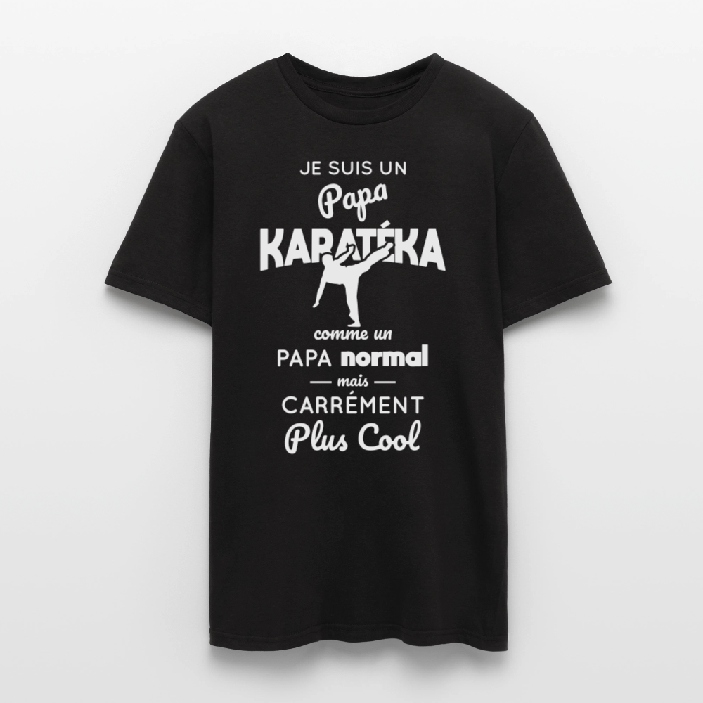 T-shirt Homme - Papa karatéka plus cool - noir