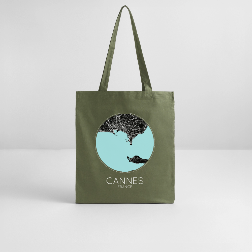 Tote Bag Cannes Bio – Plan de Cannes - kaki