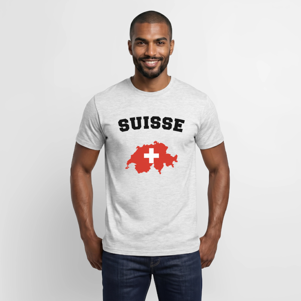 T-shirt Homme coloris clair - Suisse - gris chiné