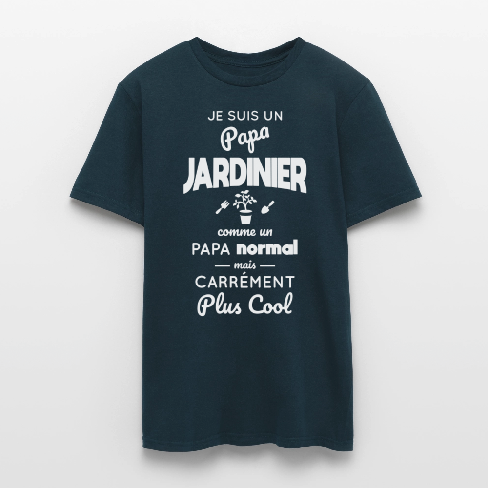 T-shirt Homme - Papa jardinier plus cool - marine