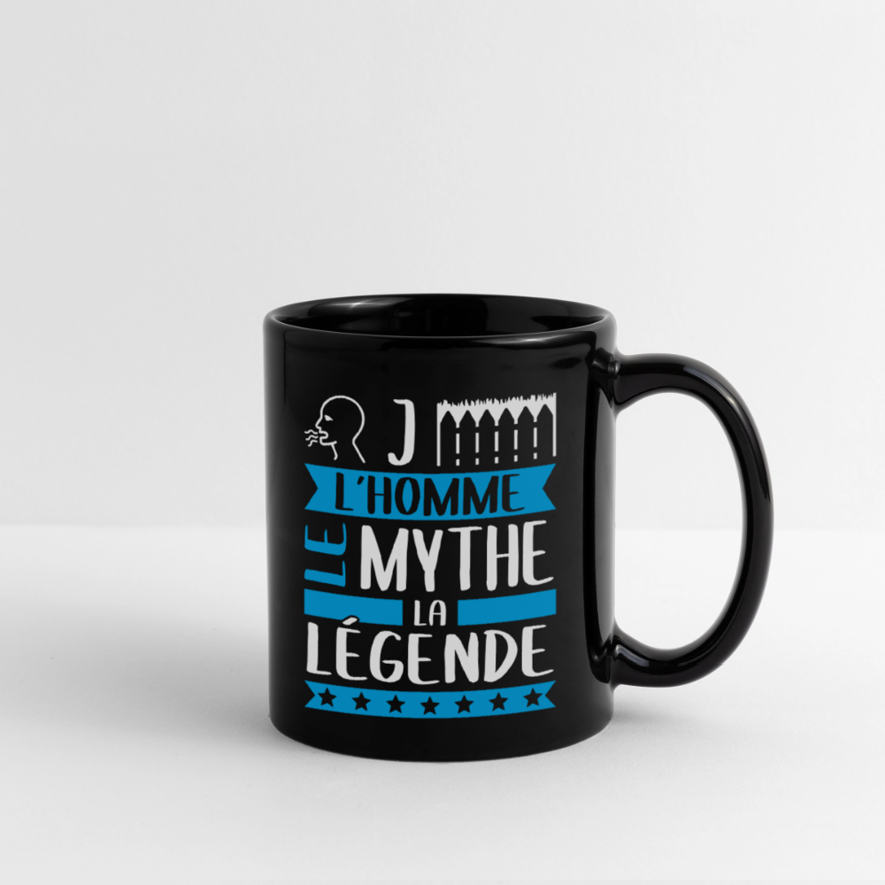 Mug uni Roger rébus – L’homme, le mythe, la légende - noir