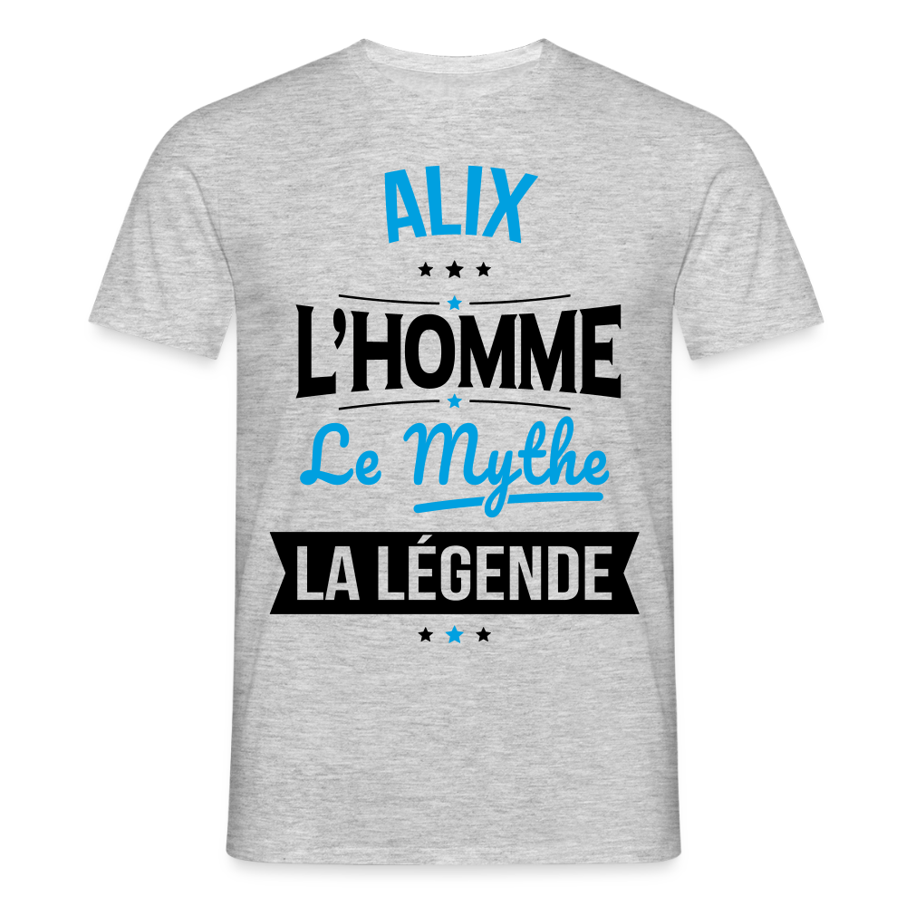 T-shirt Homme - Alix - l'Homme - le Mythe - la Légende - gris chiné