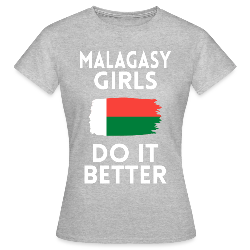 T-shirt femme - Malagasy Girls Do It Better - gris chiné