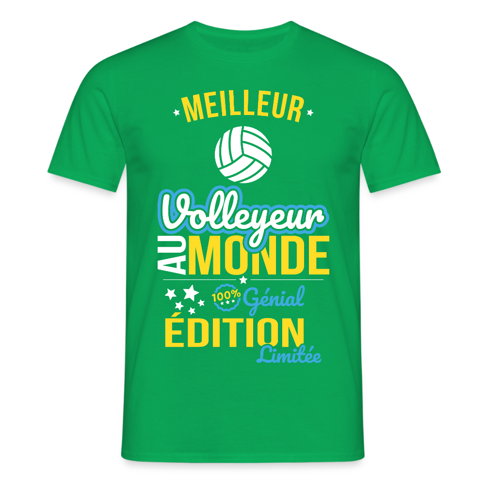 T-shirt Homme - Meilleur Volleyeur au monde - 100% génial - vert