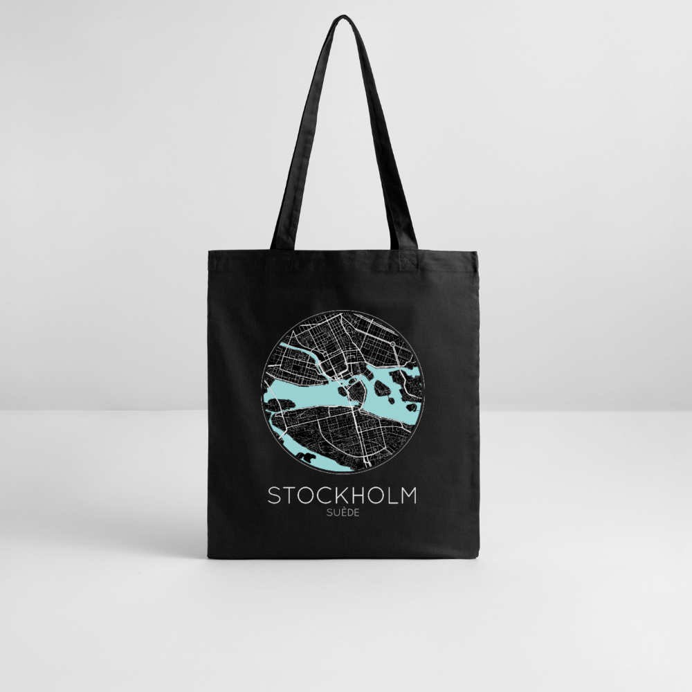 Tote Bag Stockholm Bio – Plan de Stockholm - noir