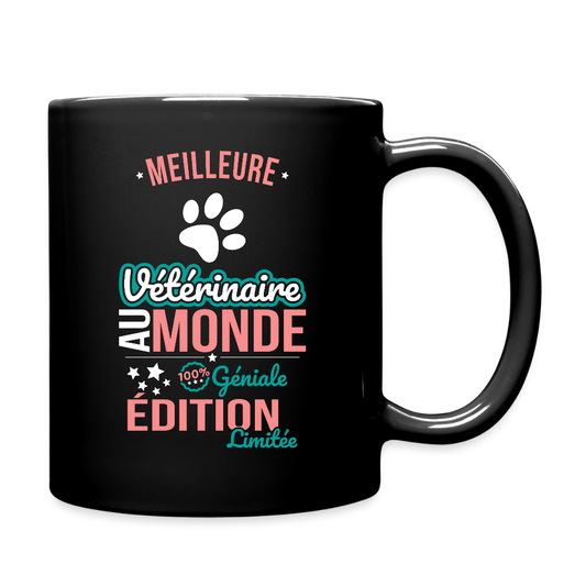 Mug uni - Meilleure Vétérinaire au monde - 100% géniale - noir