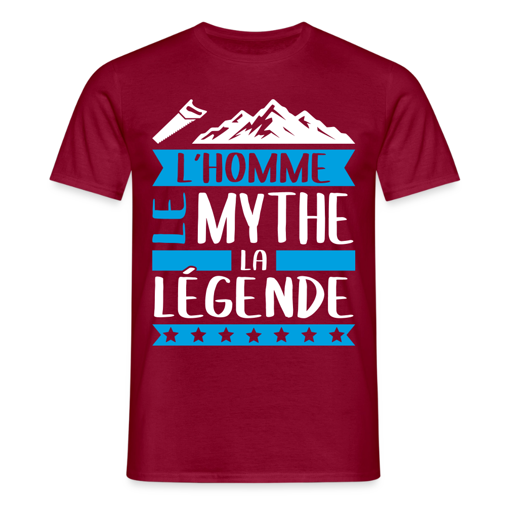 T-shirt homme Simon rébus – L’homme, le mythe, la légende - rouge brique