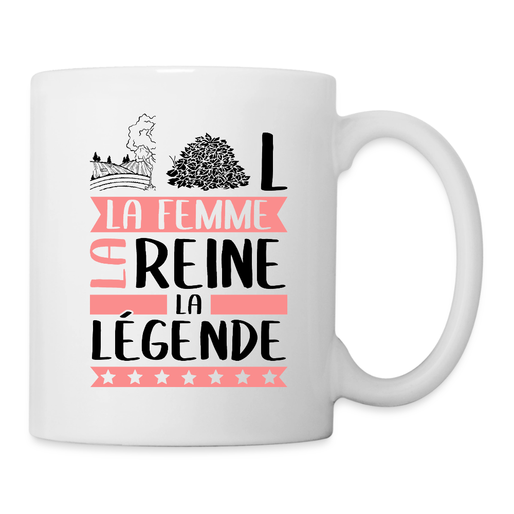 Mug blanc Chantal rébus – La femme, la reine, la légende - blanc