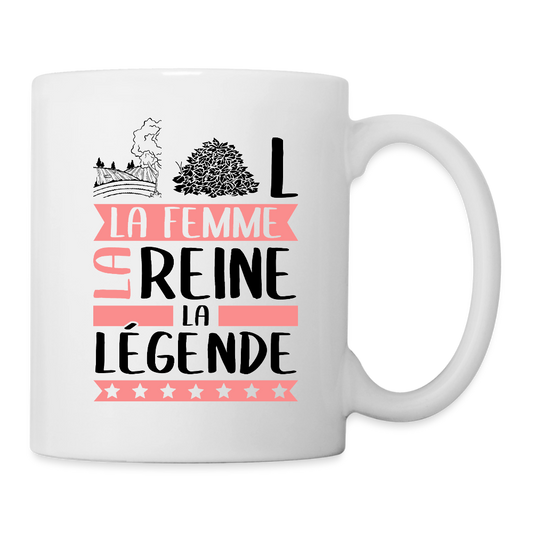 Mug blanc Chantal rébus – La femme, la reine, la légende - blanc