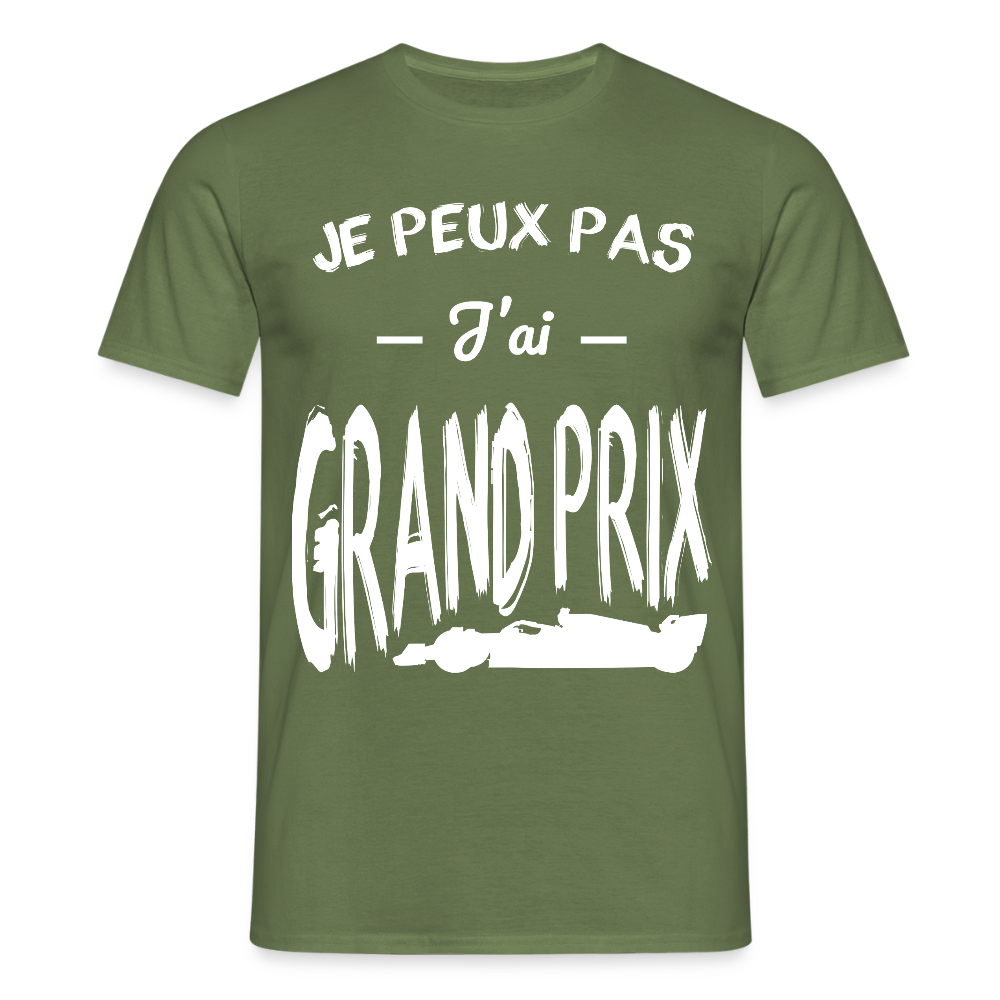T-shirt Homme - Je peux pas j'ai Grand Prix - vert militaire