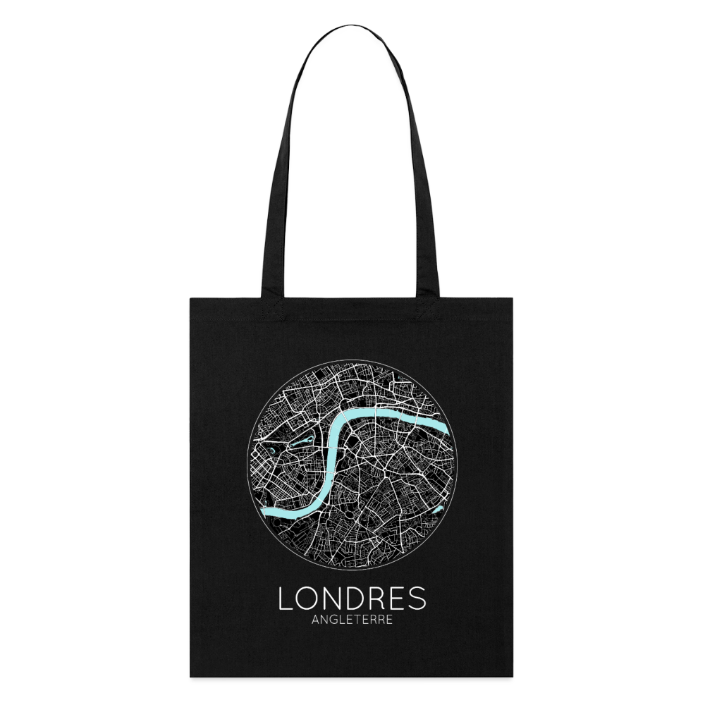 Tote Bag Londres Bio – Plan de Londres - noir