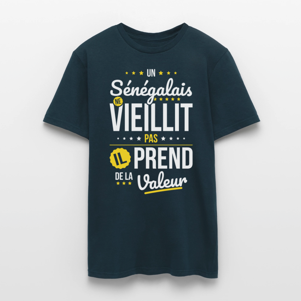 T-shirt Homme - Un Sénégalais ne vieillit pas - marine