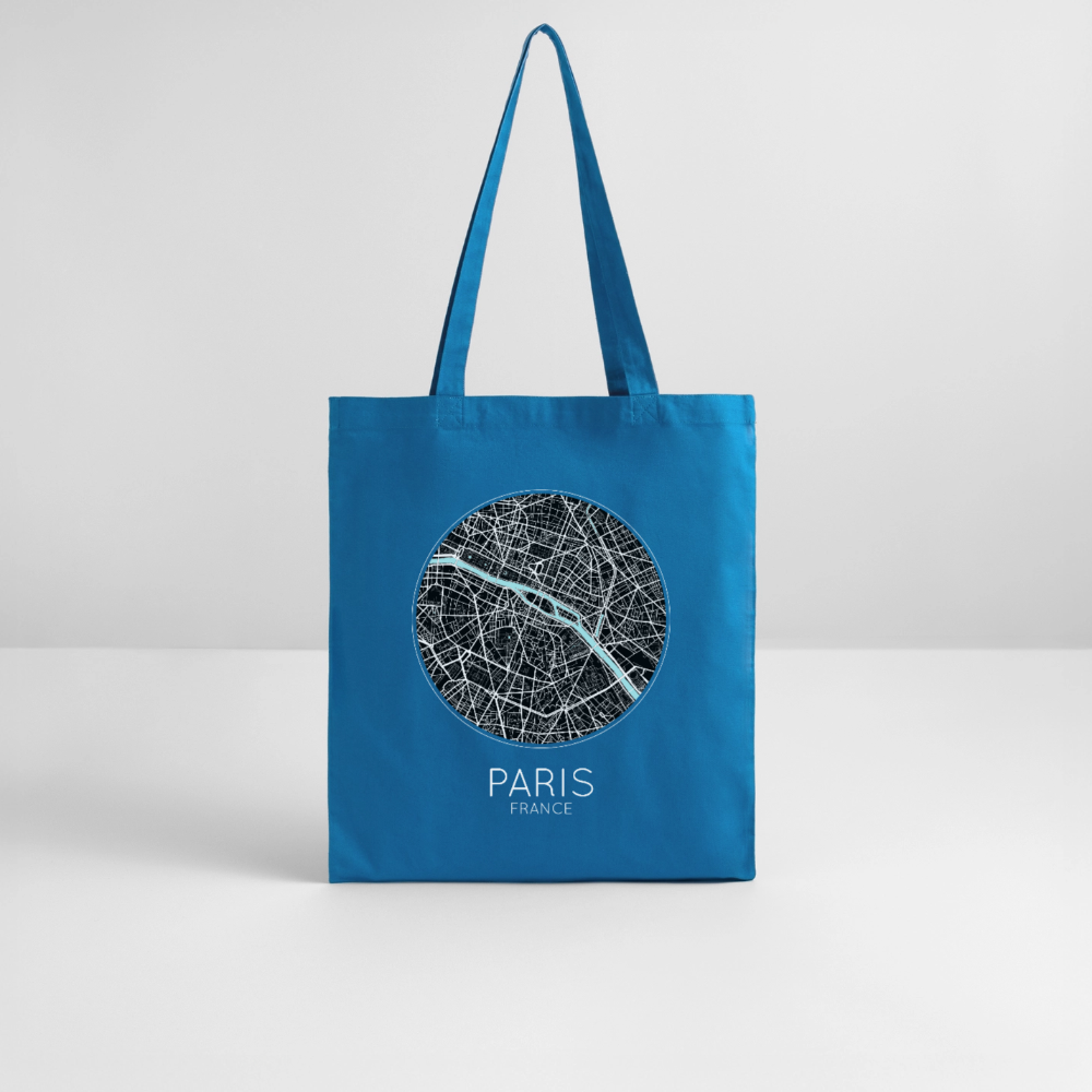 Tote Bag Paris Bio – Plan de Paris - bleu royal