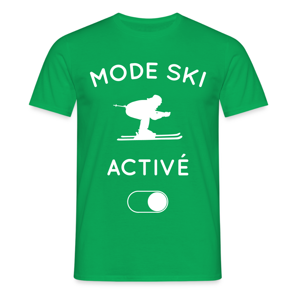T-shirt Homme - Mode ski activé - vert