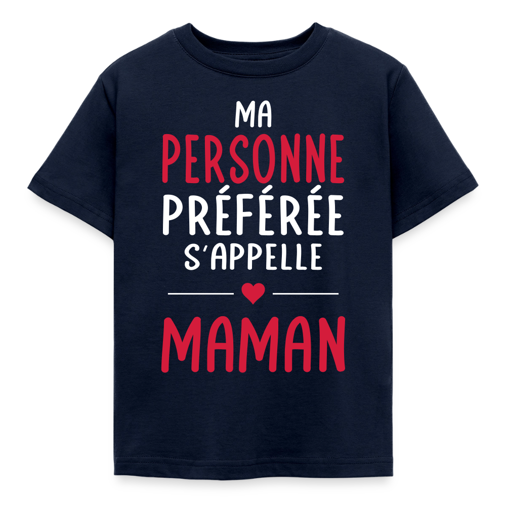 T-shirt enfant - Ma personne préférée s'appelle Maman - marine