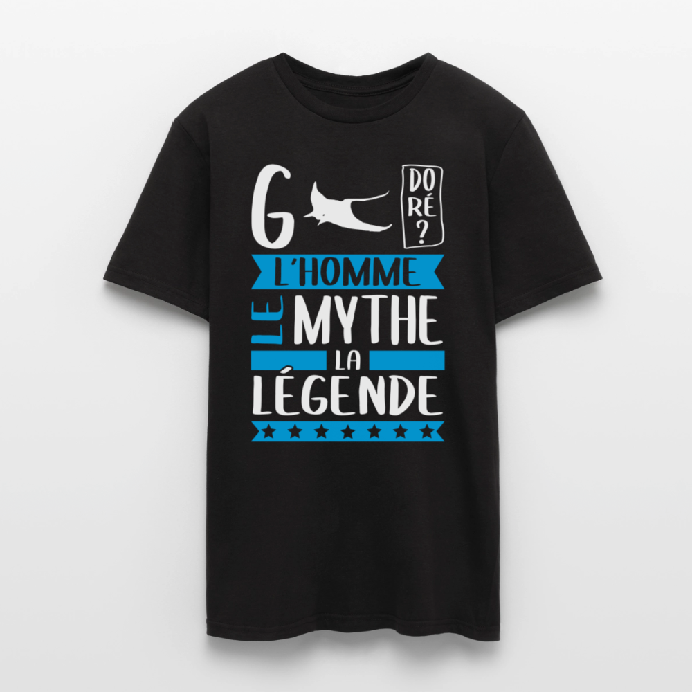 T-shirt homme Jérémy rébus – L’homme, le mythe, la légende - noir