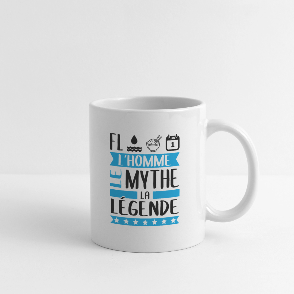 Mug blanc Florian rébus – L’homme, le mythe, la légende - blanc