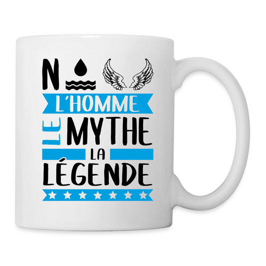 Mug blanc Noël rébus – L’homme, le mythe, la légende - blanc