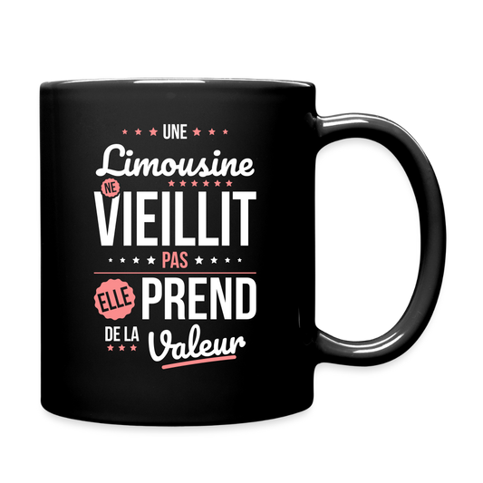 Mug uni - Une Limousine ne vieillit pas - noir