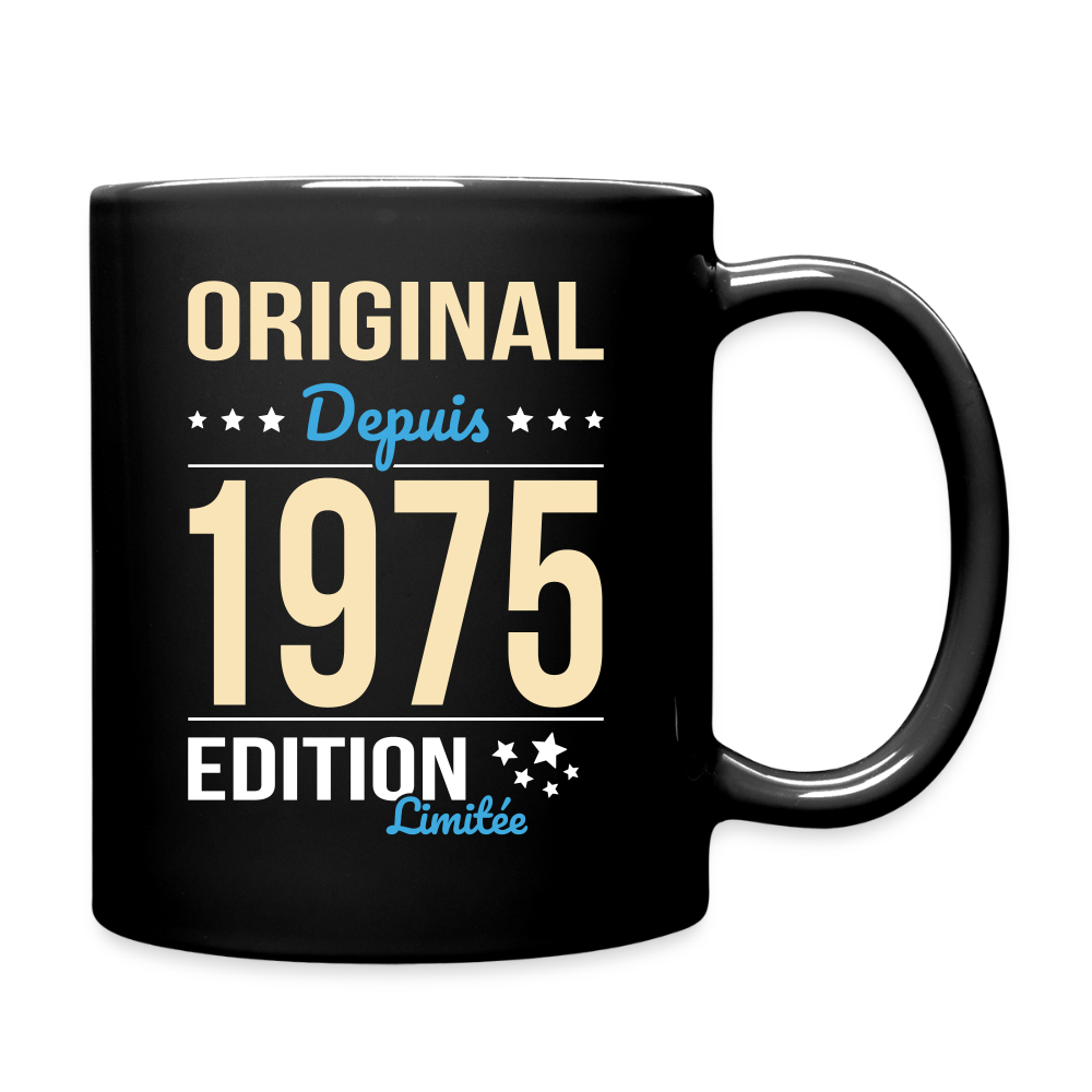 Mug uni - Anniversaire 50 Ans - Original depuis 1975 - noir