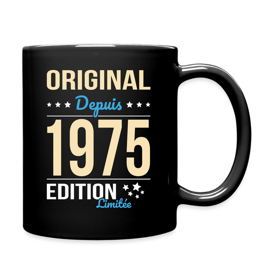 Mug uni - Anniversaire 50 Ans - Original depuis 1975 - noir