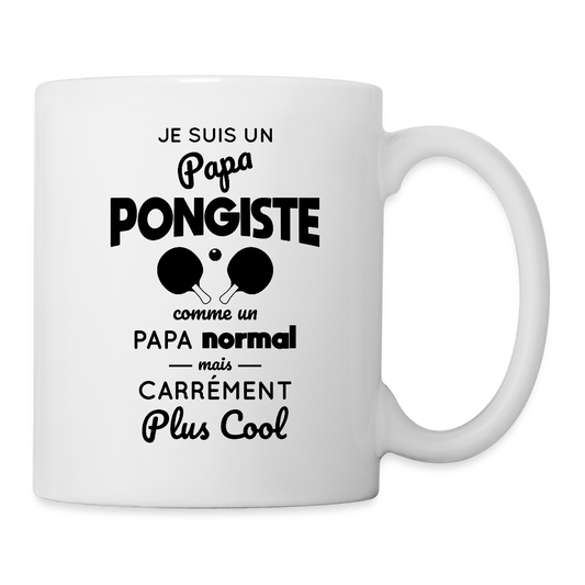 Mug blanc - Papa pongiste plus cool - blanc