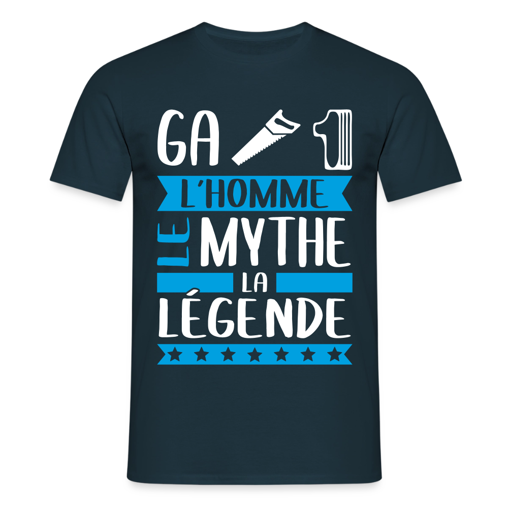 T-shirt homme Gatien rébus – L’homme, le mythe, la légende - marine