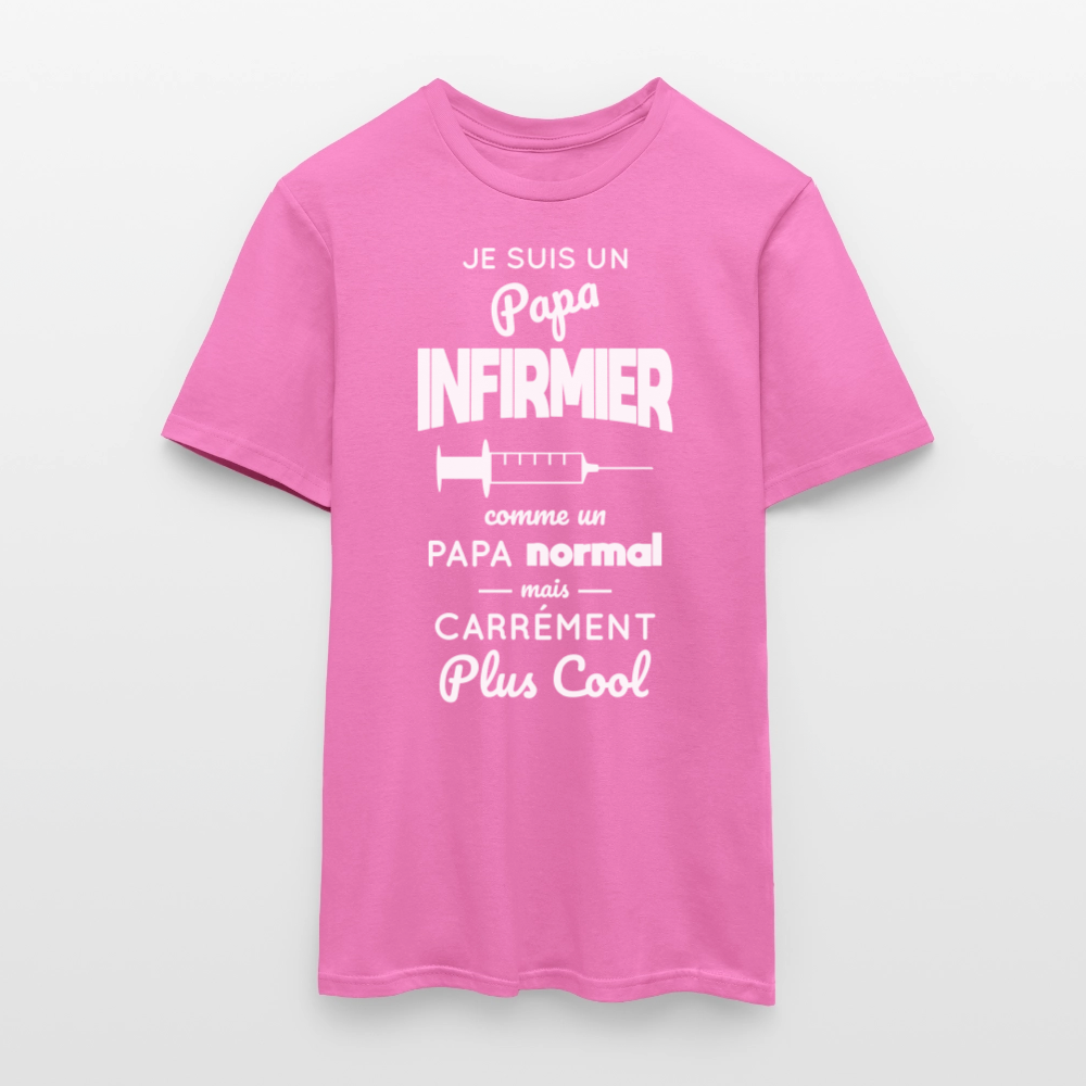 T-shirt Homme - Papa infirmier plus cool - rose