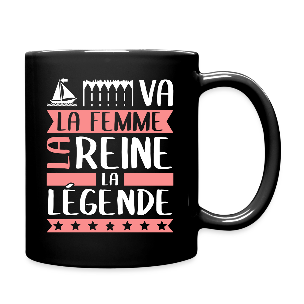 Mug uni Maëva rébus – La femme, la reine, la légende - noir