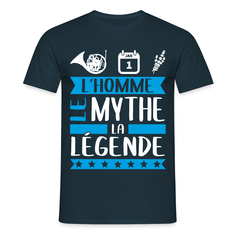 T-shirt homme Corentin rébus – L’homme, le mythe, la légende - marine