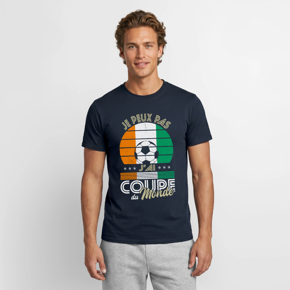 T-shirt Homme - Je peux pas j'ai Coupe du Monde - Côte d’Ivoire - marine